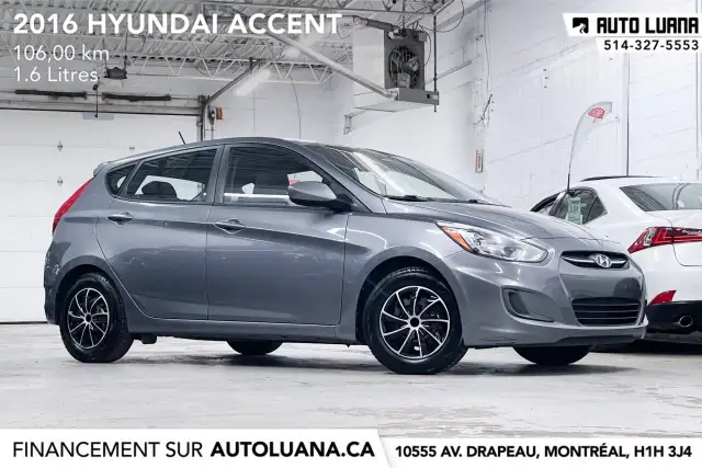 2016 HYUNDAI Accent GL MANUELLE/BLUETOOTH/TRES PROPRE/106.000km
