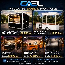 New CAEL Food Carts & Mobile Food Bike Carts