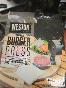 Weston® Non stick Single Burger Press, Heavy-Duty Aluminum, Grey