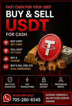 USDT Cash Buying & Selling | Toronto & GTA Exchange