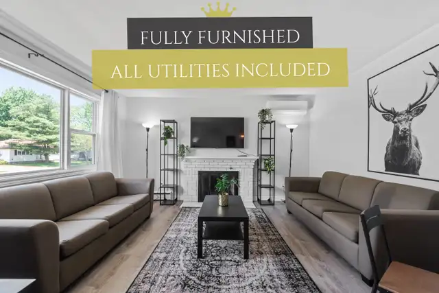 3 BEDROOMS - FULLY FURNISHED ALL UTILITIES INCLUDED