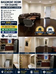 Basement Room Available – Sharing  – Girls Only