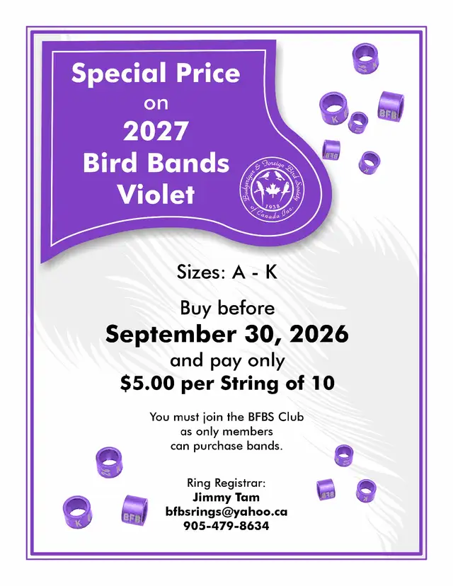 2027 Bird Bands