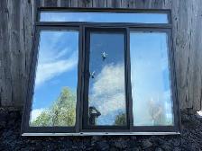 porte patio triple brun commercial