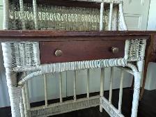 Antique Wicker Desk and Chair - Photo 6