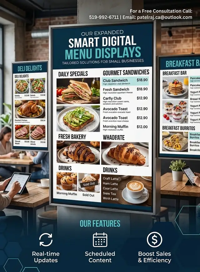 Smart Digital Menu Displays