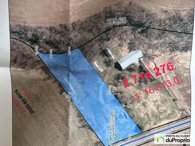$800,000 - Residential Lot for sale in St-Jacques-Le-Mineur