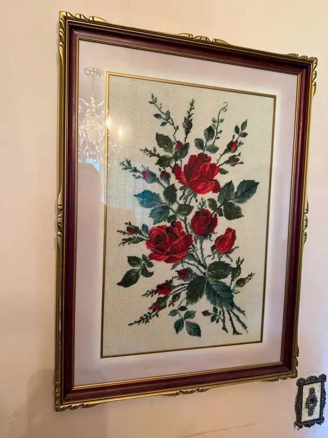 Needlepoint Roses