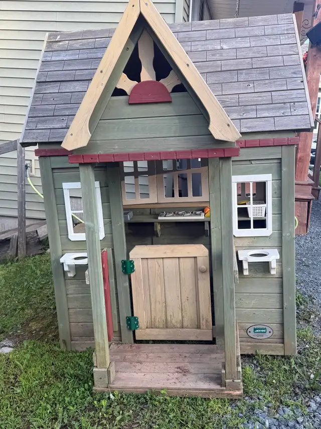 Wooden playhouse for kids