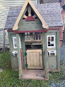 Wooden playhouse for kids