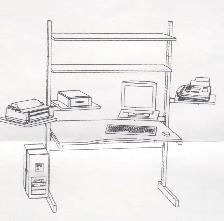 Computer workstation or desk for gaming. - Photo 2