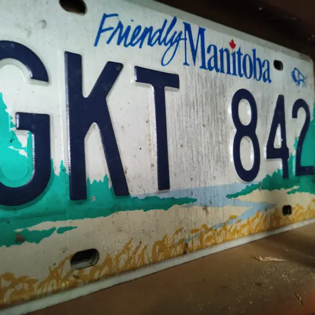 Manitoba license plate