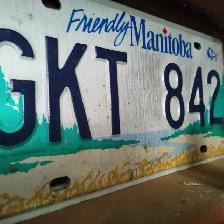 Manitoba license plate