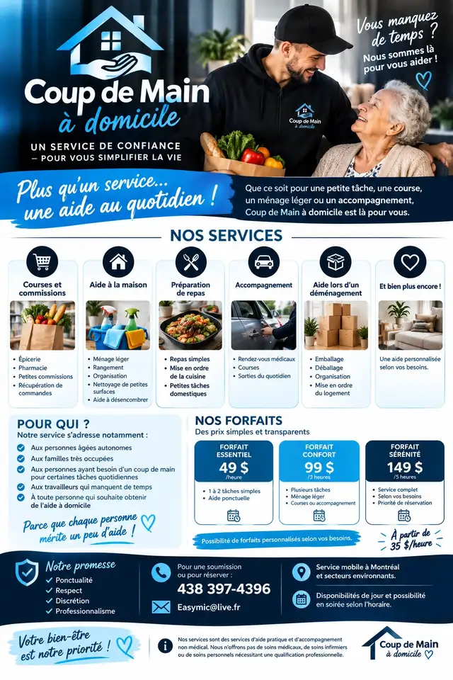 BESOIN D’UN COUP DE MAIN À  DOMICILE