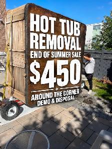 hot tub removal, dispose, delivery