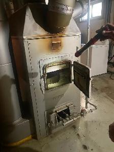 Huge old gravity fed furnace