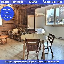 Studio meublé au Centre-Ville – Tout inclus – 850 $/mois