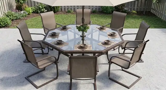 Patio Set with 6 chairs