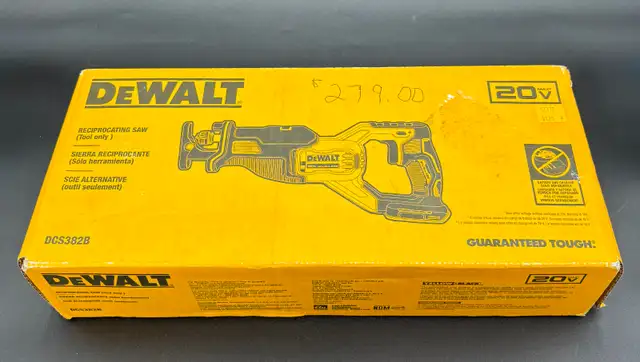 NEW Cordless Dewalt dcs382b Reciprocating Sawzall