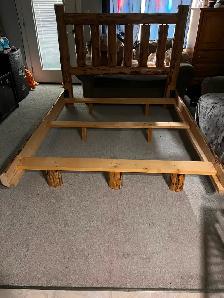 Homemade queen log bed frame - Photo 5