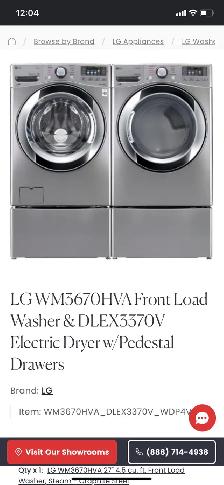 electric lg dryer with storage  free delivery - Photo 3