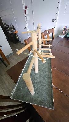 Aire de jeux/perchoir pour oiseaux en bois - Photo 8