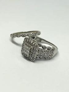 14k Princess-Cut Multi-Diamond Cushion Frame Scalloped - Photo 6