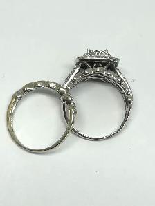 14k Princess-Cut Multi-Diamond Cushion Frame Scalloped - Photo 10