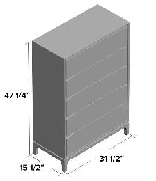 Veach 31.5' W 5-Drawer Vertical Dresser with Metal Glides - Photo 2