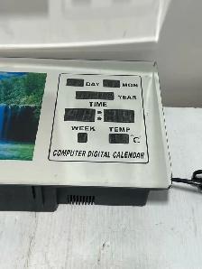 Computer Digital Calendar Waterfall Wall Clock - Photo 4