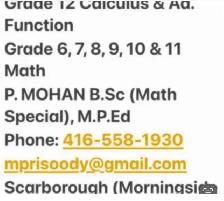 HIGH-SCHOOL-MATH.TUTOR($30/Hr)-4165581930-Scarborough