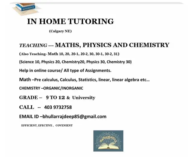 Experienced MATH/PHYSICS/CHEMISTRY/SCIENCE FEMALE Tutor