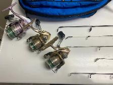 2-6’6" casting rods , 5 - ice fishing rods, 3- shimano spinning - Photo 3