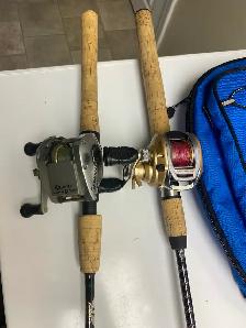 2-6’6" casting rods , 5 - ice fishing rods, 3- shimano spinning - Photo 4