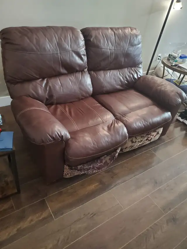 Leather loveseat recliner for sale