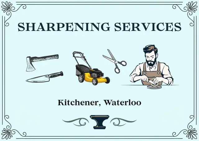 Sharpening service for knives, scissors, axes, mower blades