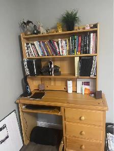 Solid Real Wood Desk & Hutch – Priced for a Quick Sale!