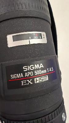 Nikon Mount Sigma 500mm/4.5 Lens