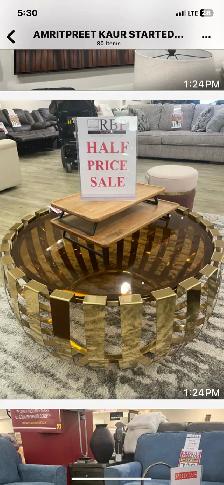 NEW BRASS COFFEE ROUND TABLE FOR SALE