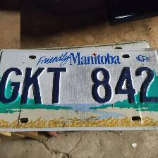 Manitoba license plate