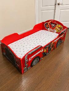 Paw patrol bed and mattress for kids under 6 years