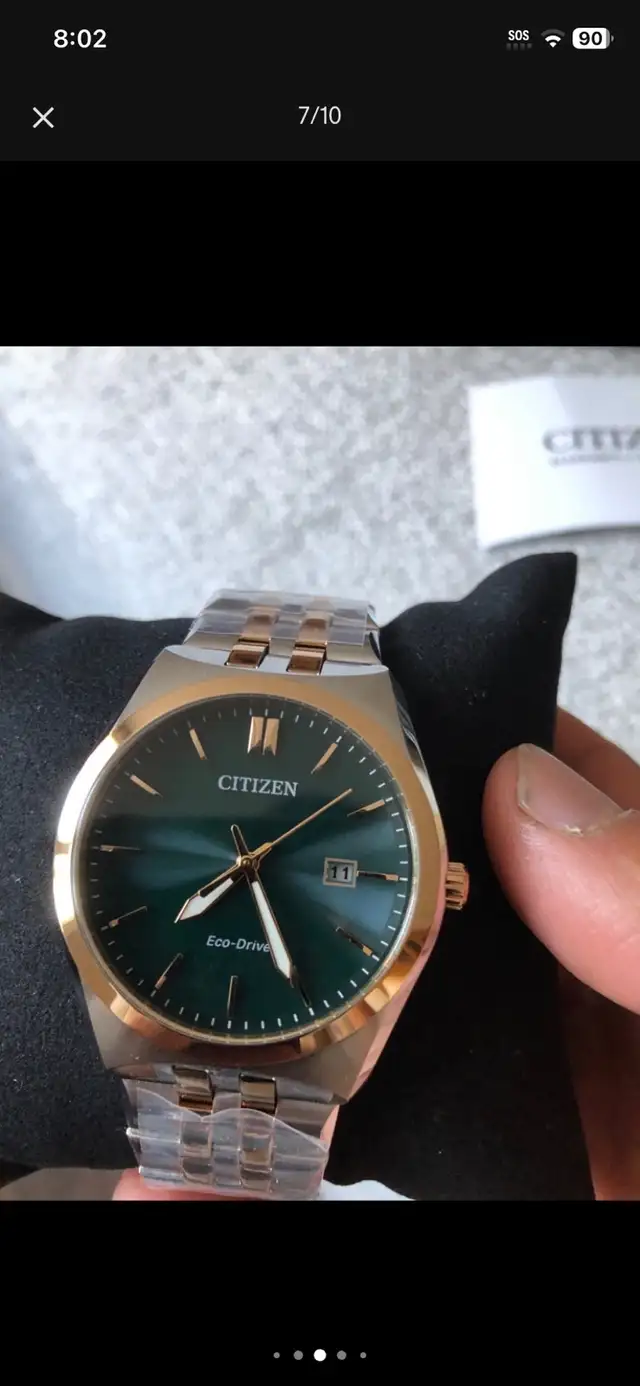 Brand new men’s Citizen Eco Drive Corso Green Dial 40 mm