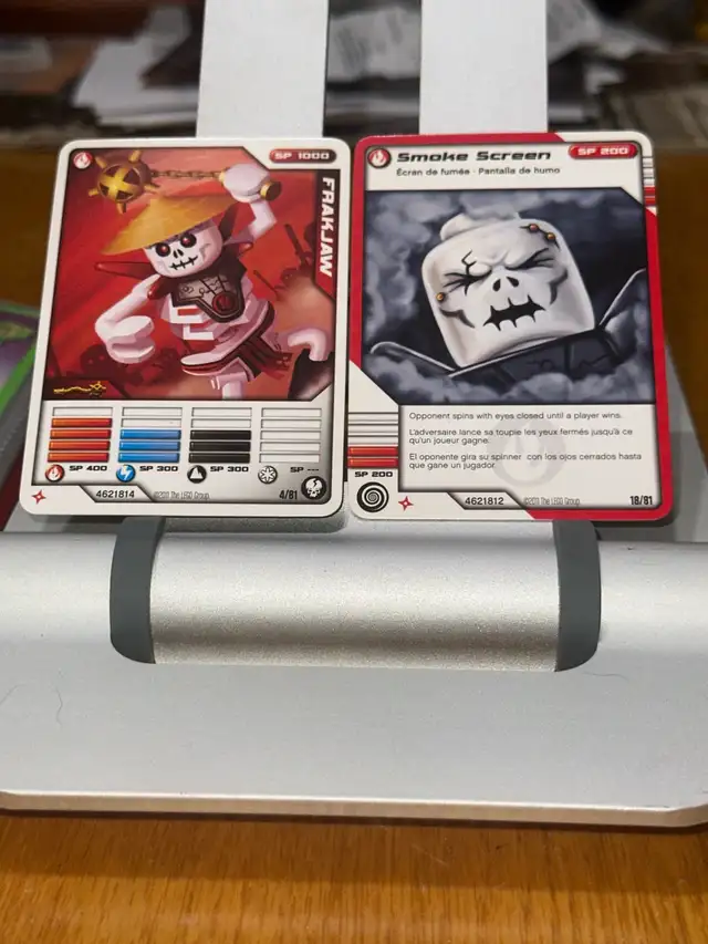 2011 LEGO Ninjago Cards - Frakjaw #4 & Smoke Screen #18 Lot