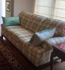 Beautiful Classic Plaid Sofa