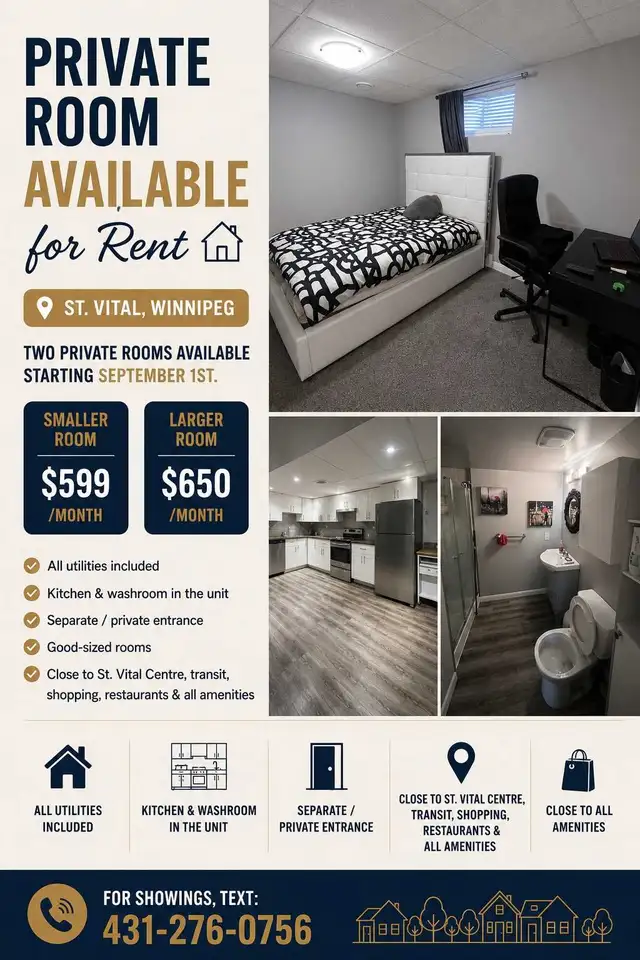 private room for rent