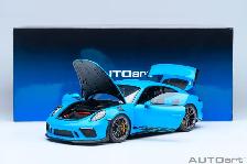 PORSCHE 911 (991.2) GT3 RS RIVIERA BLUE 1:18 BY AUTOART MODELS