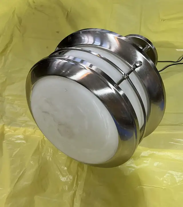 Bedroom flush mount light fitting, marble glass shade
