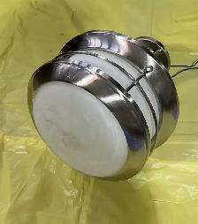 Bedroom flush mount light fitting, marble glass shade