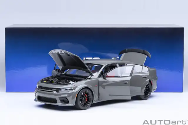 DODGE CHARGER SCAT PACK WIDEBODY GRAY 1:18 SCALE AUTOART MODEL