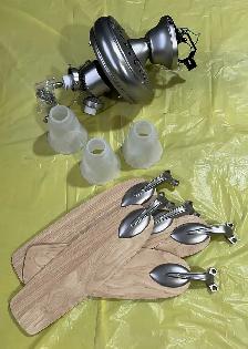 Two Bedroom Three light Ceiling Fans, Smoky Glass, Chrome finish - Photo 2